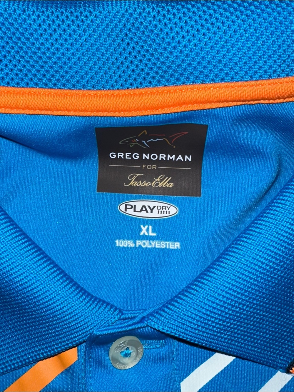 Greg Norman Tasso Elba Play Dry Golf Polo Shirt Blue Striped Mens XL - Picture 4 of 6